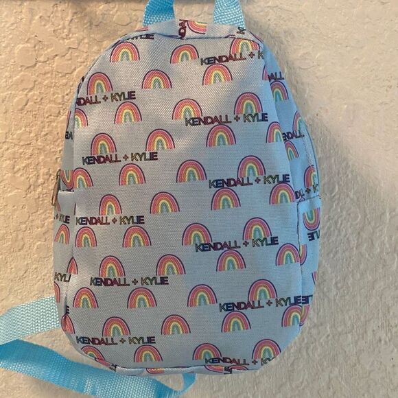 NWT Kendall & Kylie Mini Backpack Blue rainbow - Picture 1 of 6